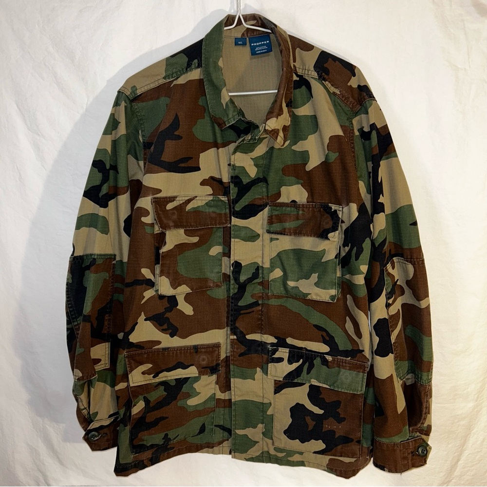 Propper Woodland Camo BDU Jacket - Size M/L - Tactical Military Style Field Coat